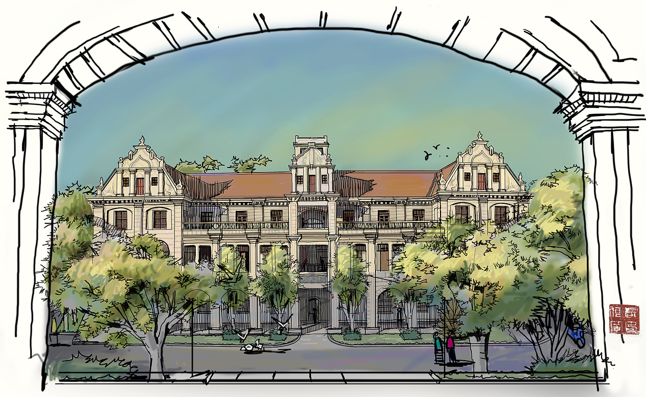 集美大学手绘作品