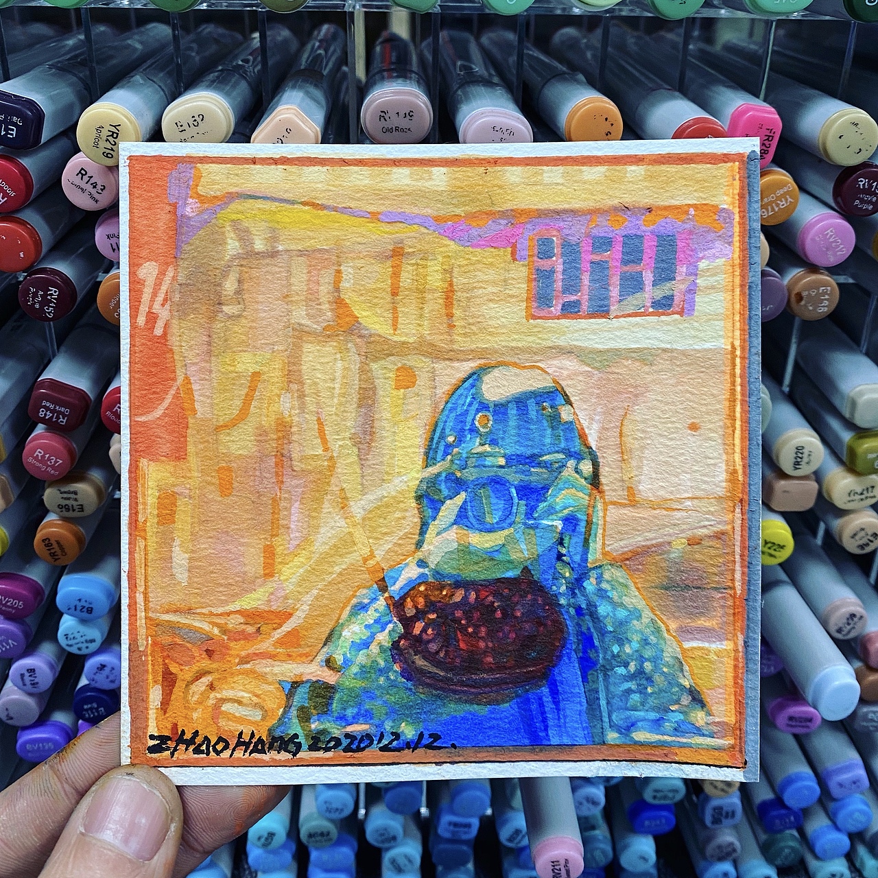 十二月的马克笔手绘（图ZMjM2MTMwNzg4） - 绘画 - 站酷设计师赵航马克笔原创素材 - 站酷ZCOOL