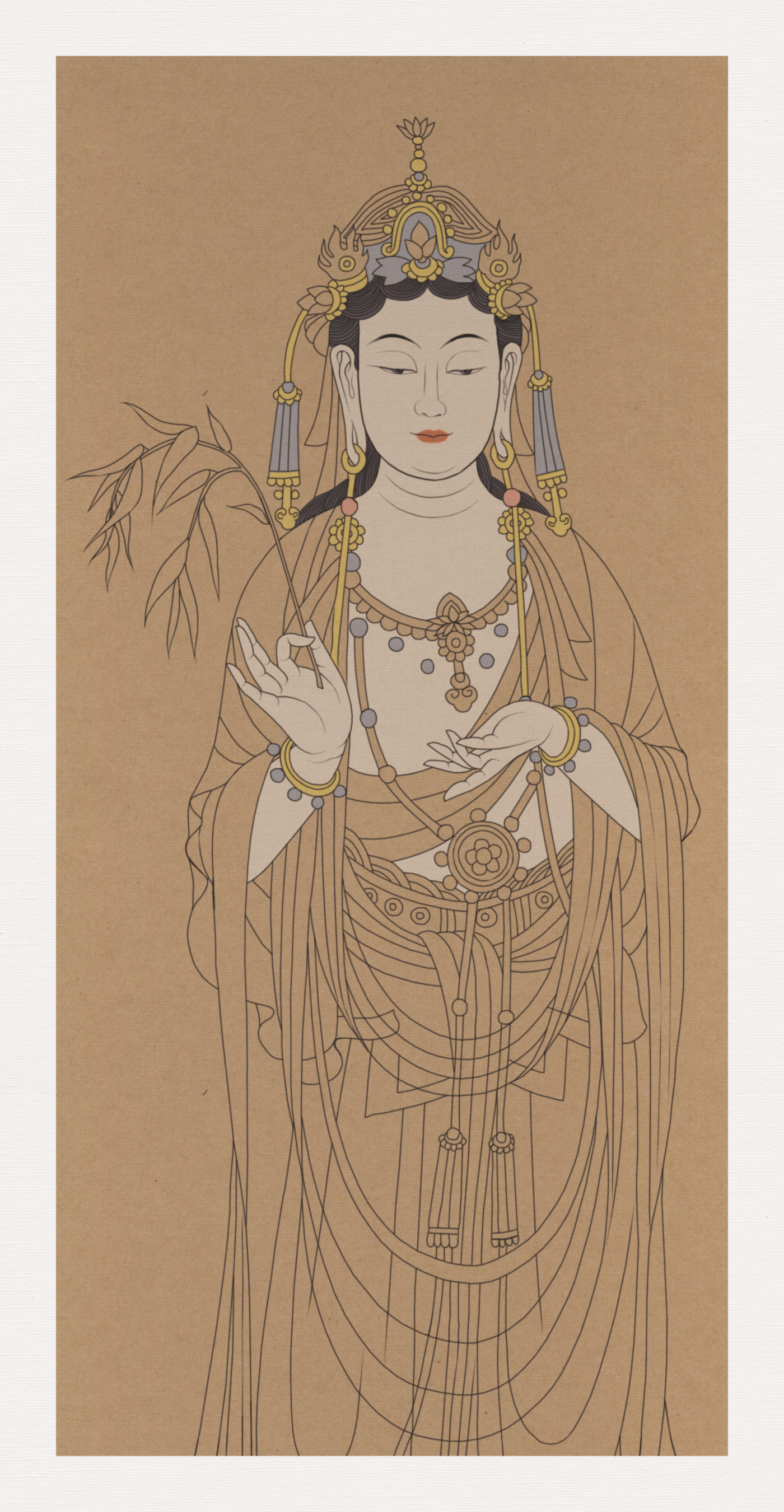 佛教国画作品图片