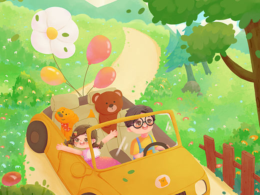 兒插 在路上（個(gè)人主頁(yè)-ZNzAzMjAxMjQ=） - 商業(yè)插畫 - 站酷設(shè)計(jì)師伊之魅原創(chuàng)素材 - 站酷ZCOOL