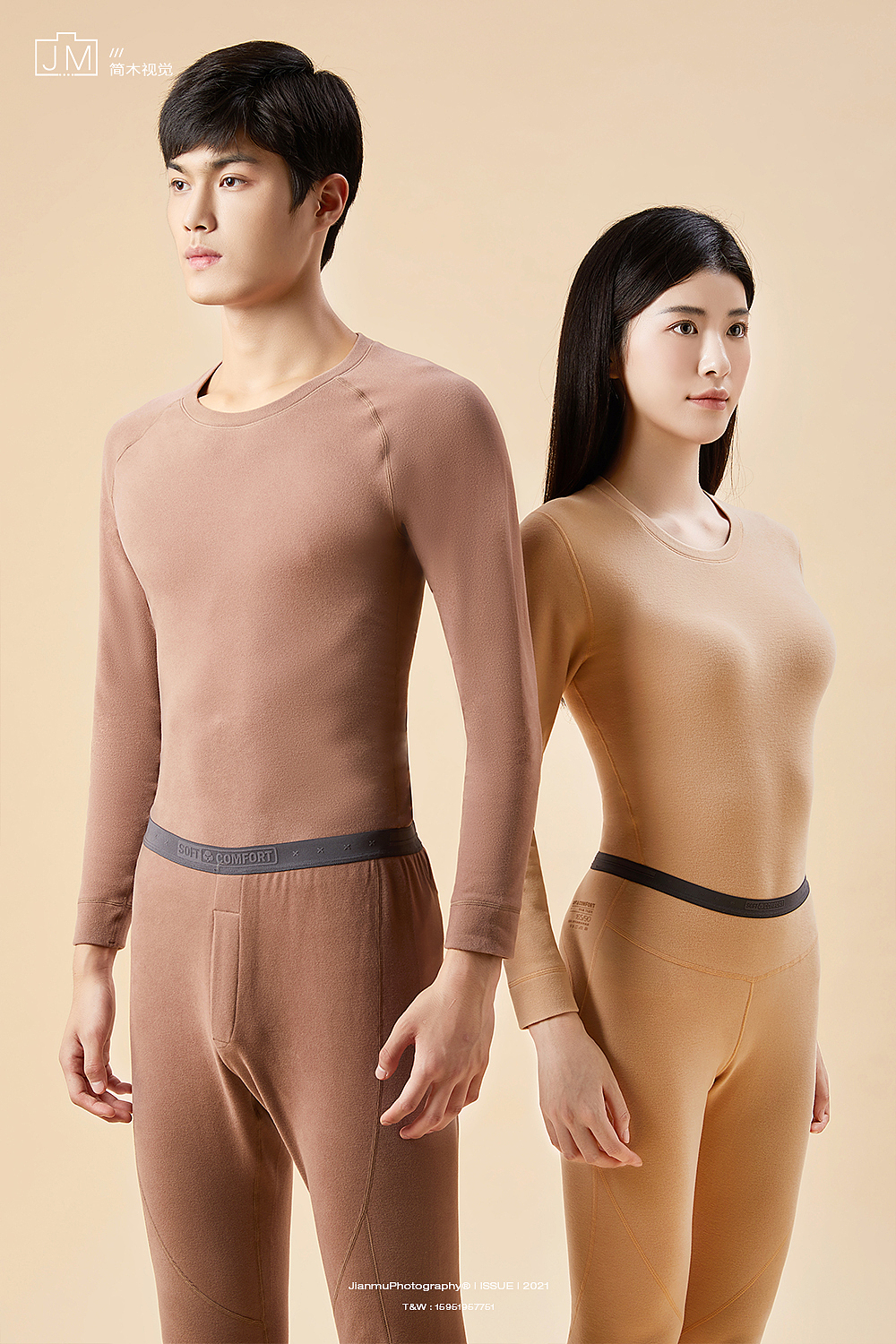 保暖内衣摄影丨红豆 × 简木视觉 男士女士儿童家居服