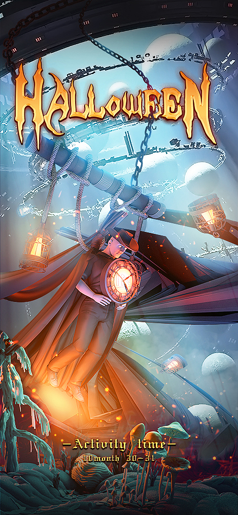 万圣节c4d合成海报（图ZMjI5MzA5Nzk2） - 场景 - 站酷设计师yessu原创素材 - 站酷ZCOOL