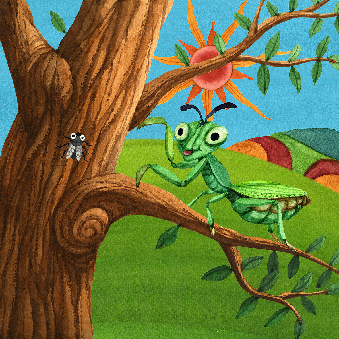 绘本插图《地球转过身》|插画|绘本|尹成伟的艺术故事_原创作品-站酷