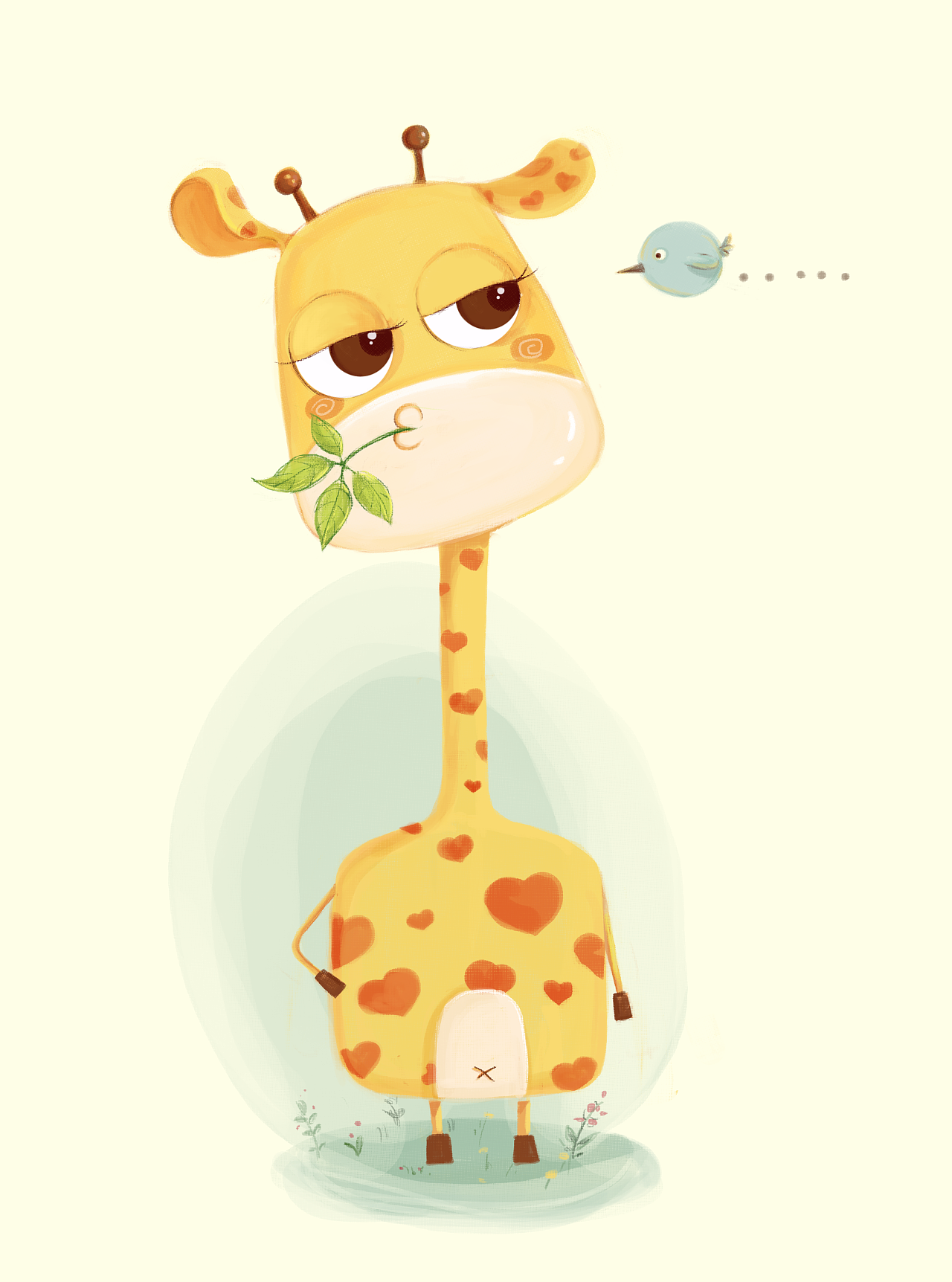 卡通可爱长颈鹿小鹿图片素材免费下载 - 觅知网