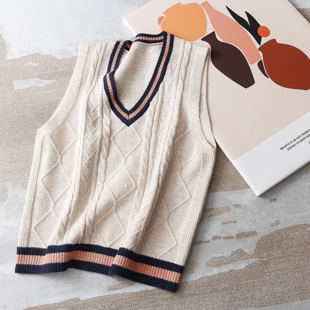 女装平铺创意组合图淘宝拍图