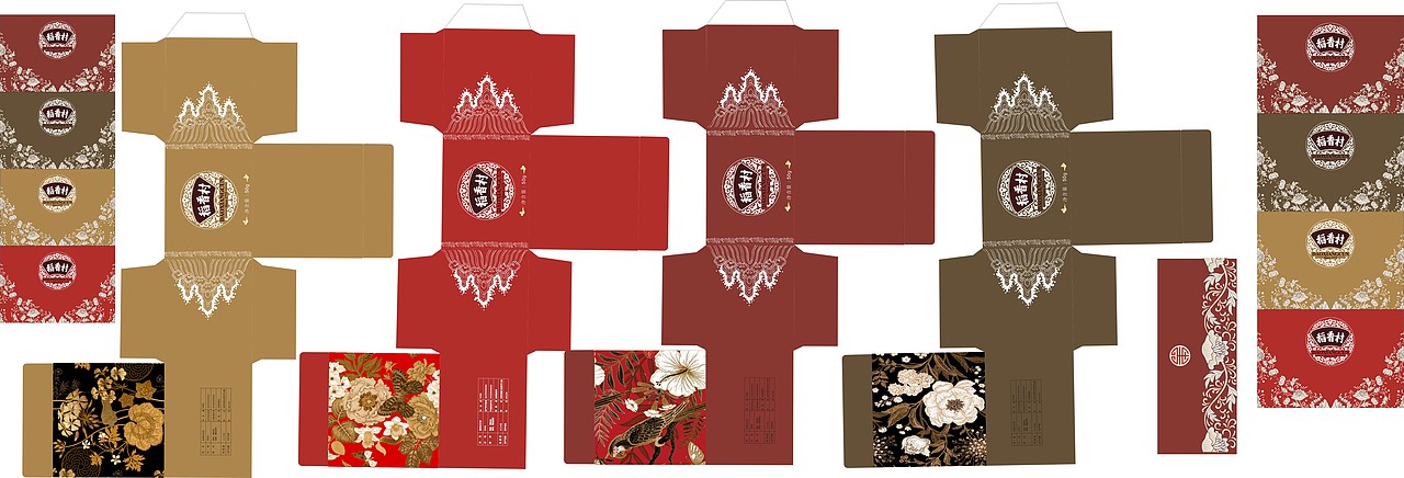 《稻香村》月饼礼盒包装设计展示（图ZMTE5OTUzODU2） - 包装 - 站酷设计师啊圆原创素材 - 站酷ZCOOL