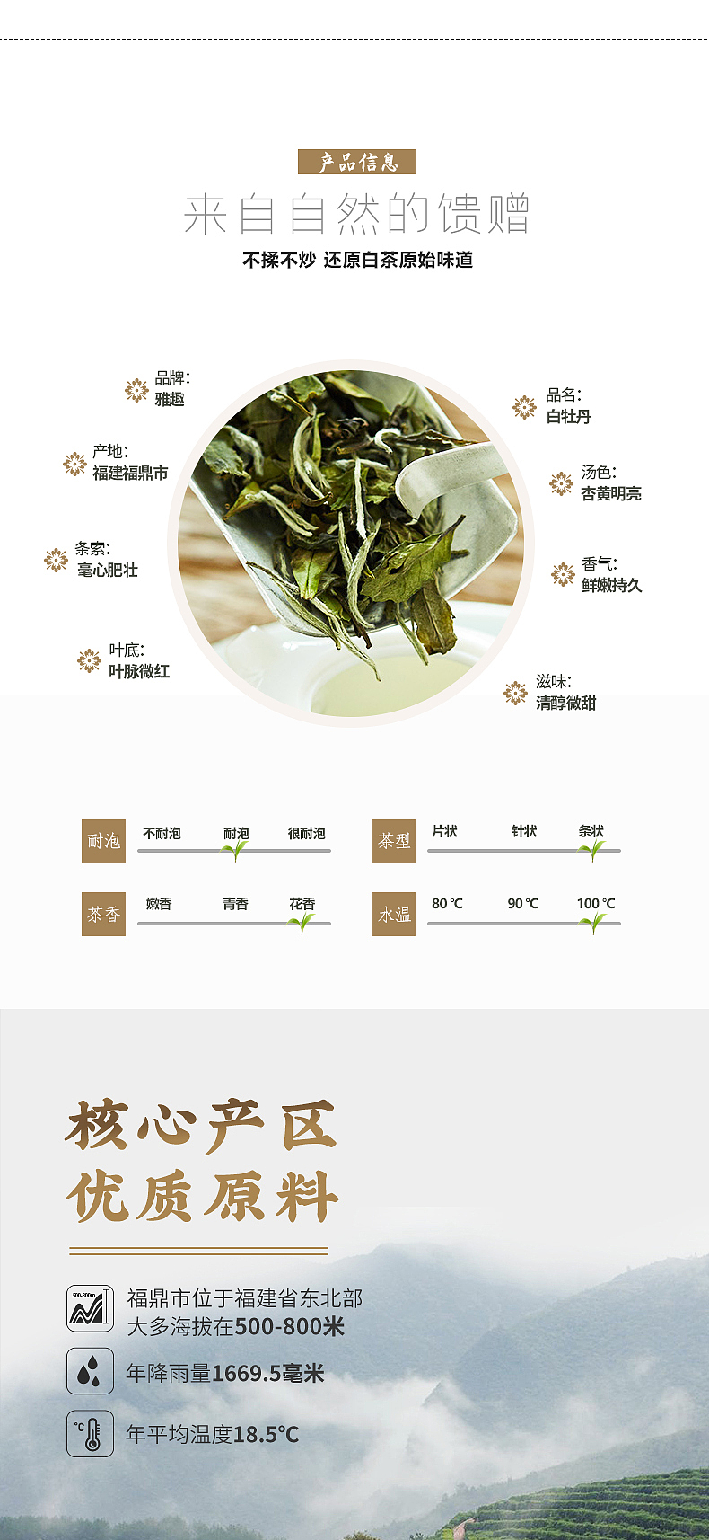 白牡丹茶叶详情（图ZMjU1MTIxODcy） - 电商 - 站酷设计师李辉辉啊原创素材 - 站酷ZCOOL