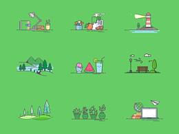 一組線性插畫練習