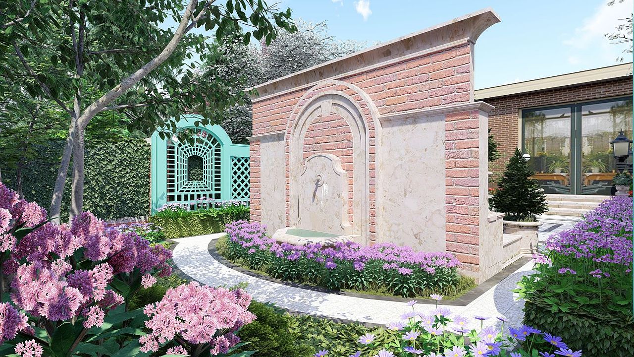 欧式小花园（图ZMzIzNjQxNDYw） - 景观设计 - 站酷设计师温澜潮生_ewan原创素材 - 站酷ZCOOL