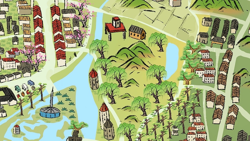 【商业项目/】云上苏绣小镇手绘地图（图ZMjU2NDY0MzEy） - 商业插画 - 站酷设计师小丛冢雉原创素材 - 站酷ZCOOL