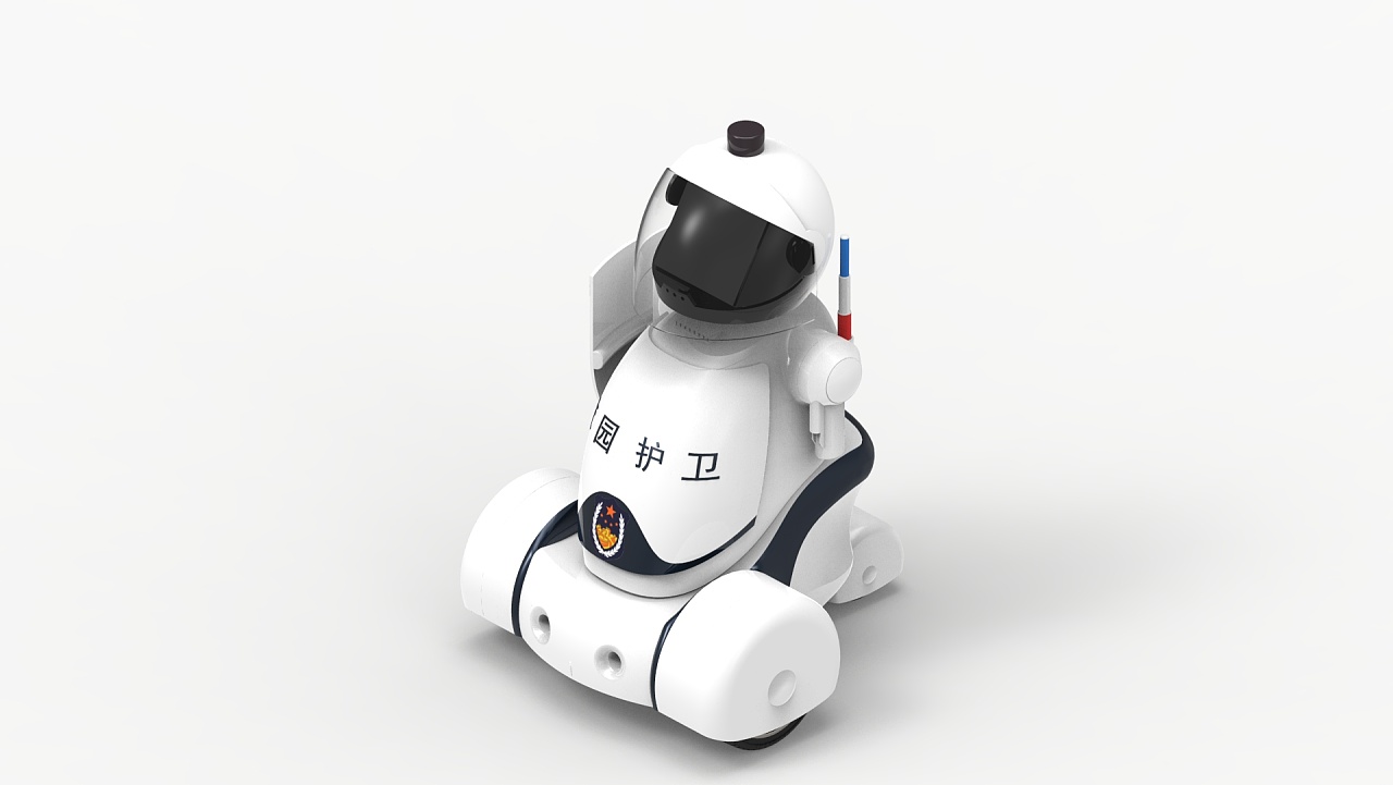 2020青春答卷#"飞盾校园安全护卫"巡逻机器人|工业/产品|电子产品