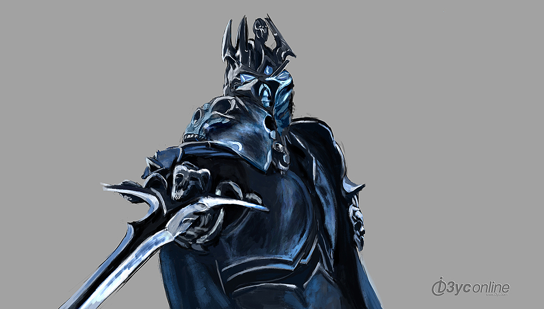 涂画魔兽世界巫妖王阿尔萨斯