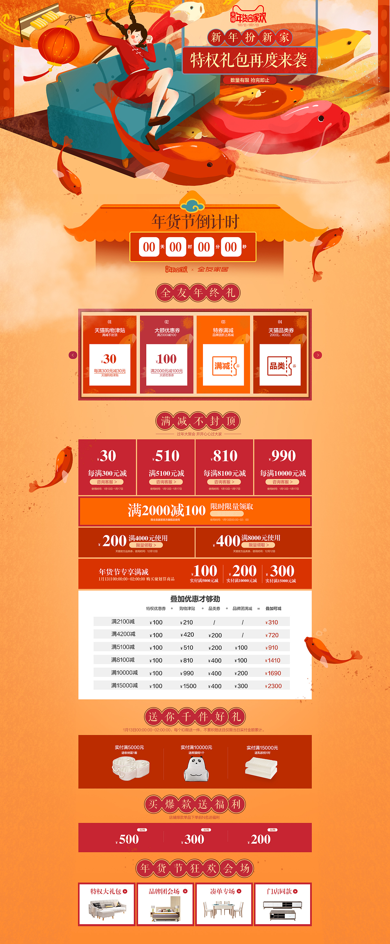 全友家居年货节（图ZMTQxMTMyNDY4） - 商业插画 - 站酷设计师阿WEll原创素材 - 站酷ZCOOL