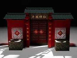 新中式风格春节新年美陈