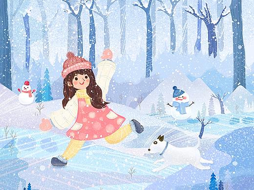 陪你四季——《我们在一起》主题插画