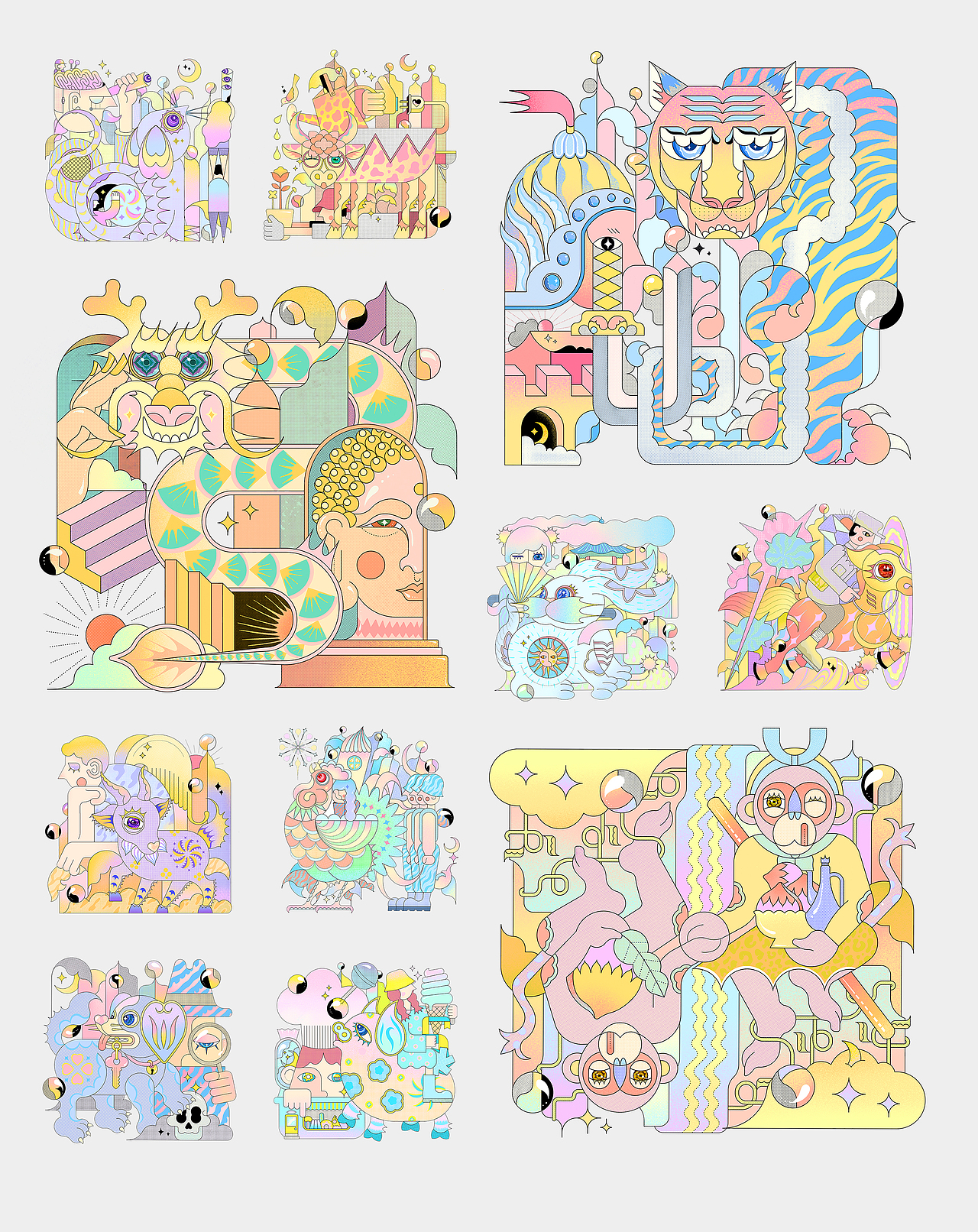 武强年画生肖异想录 / Zodiac's Dreams（图ZMjQ1MjE4MTQw） - 包装 - 站酷设计师達柯塔原创素材 - 站酷ZCOOL