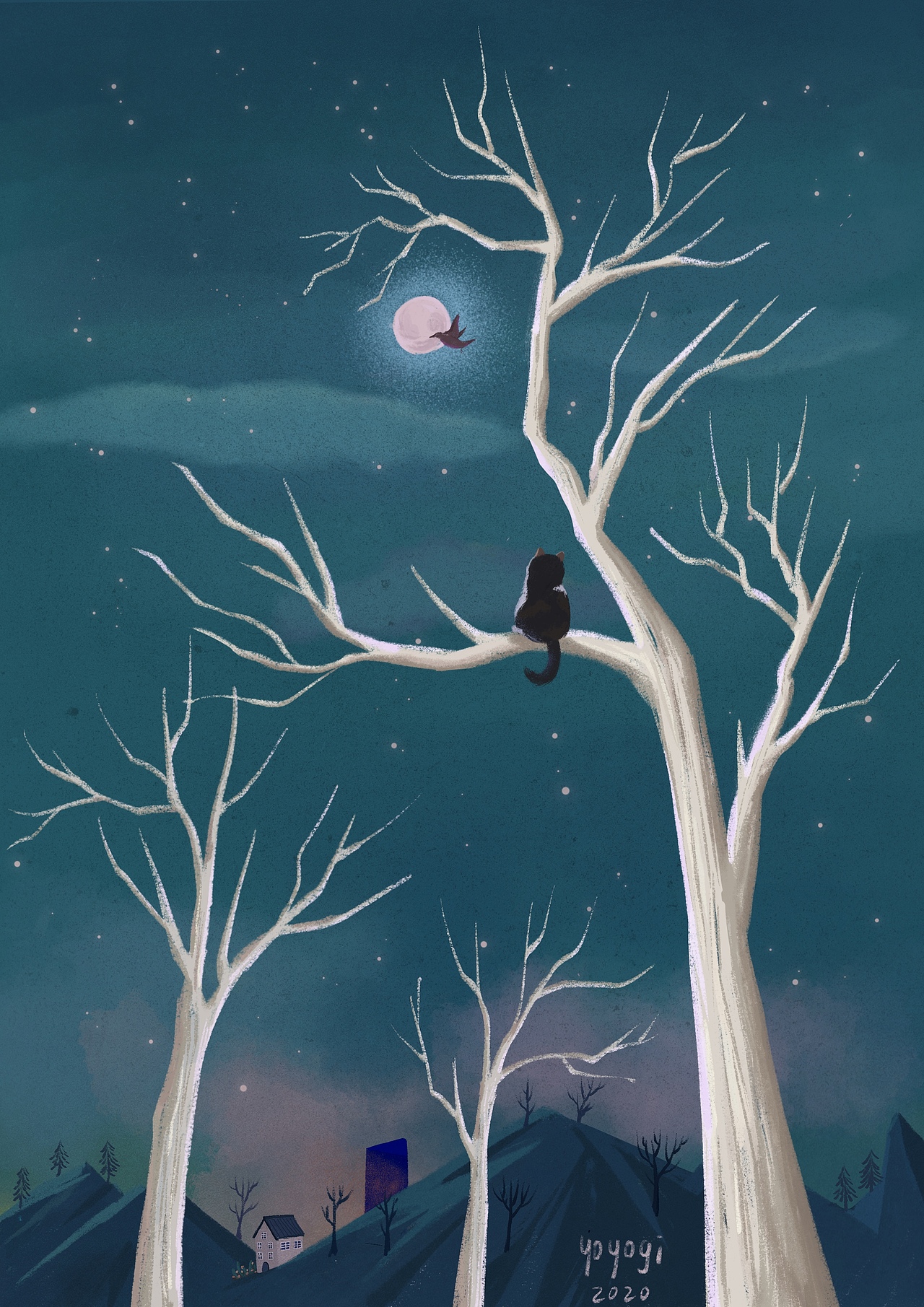 独自等待|插画|创作习作|yoyogi的小岛 - 原创作品 - 站酷 (zcool)