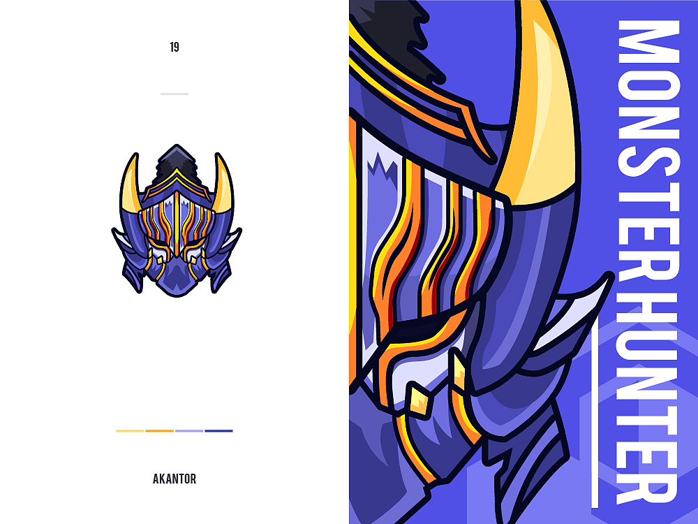 Monster Hunter——怪物猎人头像设计（图ZMTgxMjgzNDYw） - 创作习作 - 站酷设计师WuliaoJ原创素材 - 站酷ZCOOL
