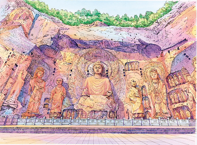 龙门石窟开凿于北魏孝文帝年间,之后历经东魏,西魏,北齐,隋,唐,五代
