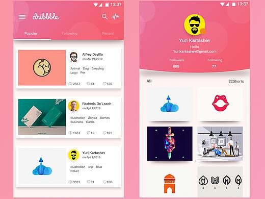 临摹APP界面 dribbble/音乐APP