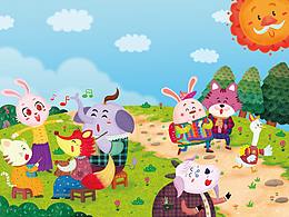 一批兒童插畫稿子