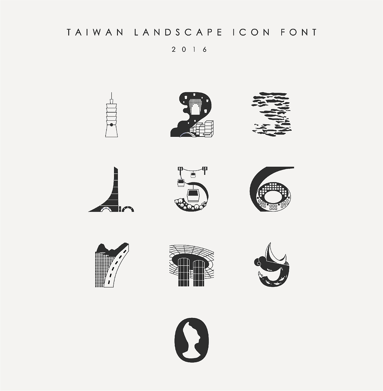 taiwan landscape icon font|中国台湾景点icon