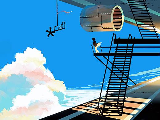 太空站插画(个人主页-ZNTY2NTUzNDQ=) - 创作习作 - 站酷设计师夏夜m原创素材 - 站酷ZCOOL