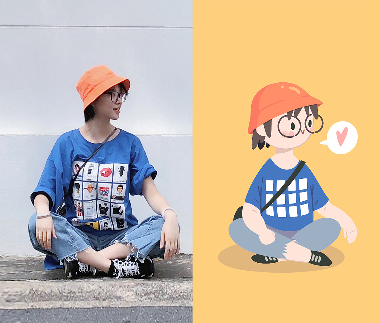 尝试一下不同的风格画自己