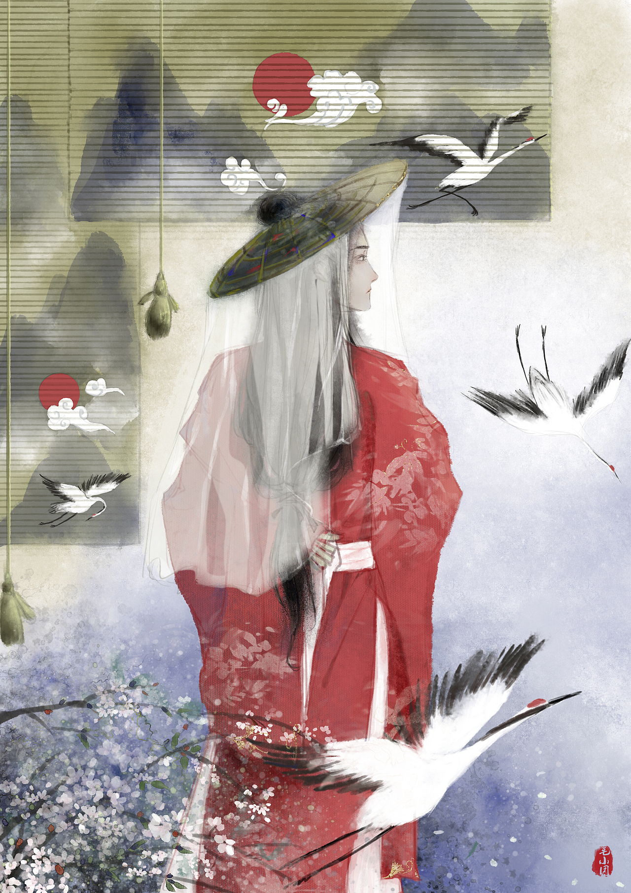 古风（图ZMTYwOTMyODMy） - 商业插画 - 站酷设计师毛小团carol原创素材 - 站酷ZCOOL