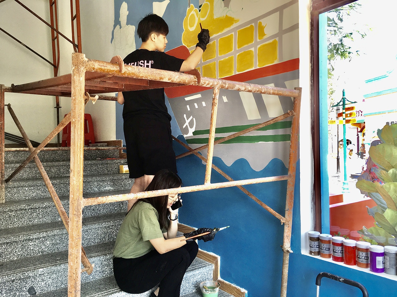 马记葛水“马姐远洋”主题壁画（图ZMjQxMTMxODk2） - 商业插画 - 站酷设计师马梁OK原创素材 - 站酷ZCOOL