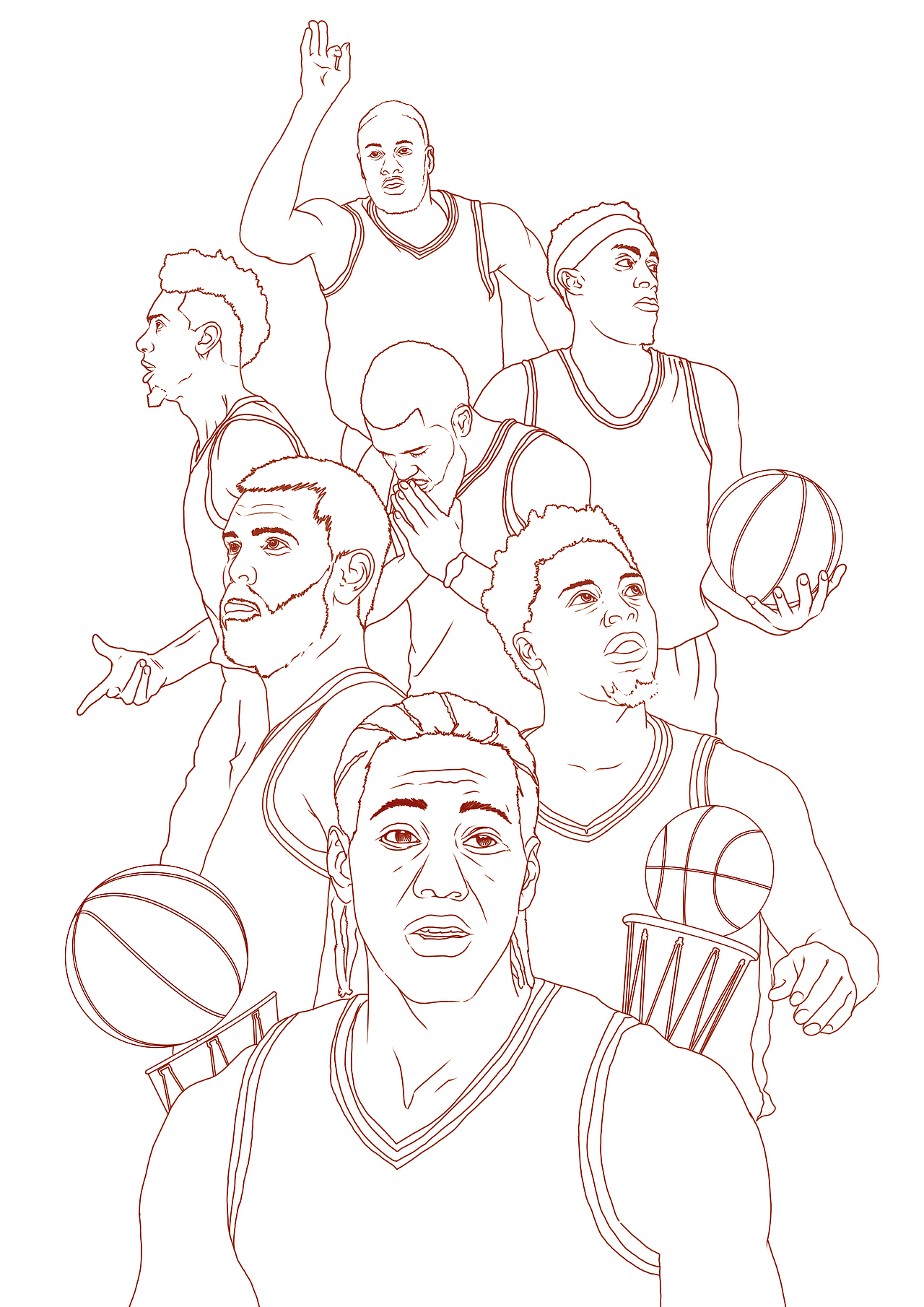 NBA#猛龙总冠军！（图ZMTY0MjQ0NjAw） - 商业插画 - 站酷设计师Sean恩恩原创素材 - 站酷ZCOOL