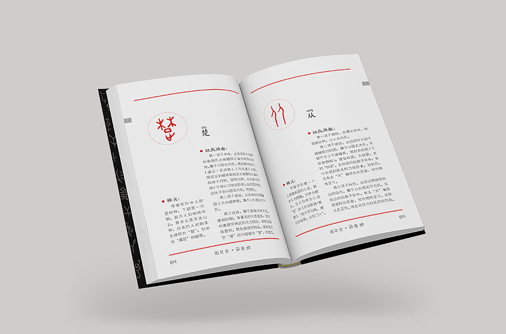 甲骨文百家姓书籍及文创产品设计