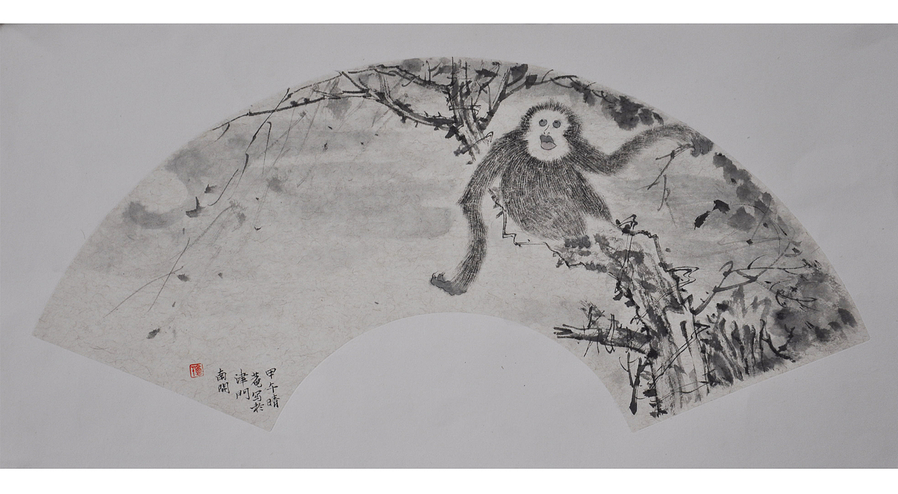中国画扇面（图ZMjIxMDUwNTY=） - 绘画 - 站酷设计师罗山山人_沙弥原创素材 - 站酷ZCOOL