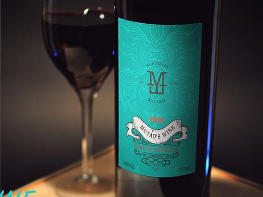 红酒酒标1-MUYAO WINE（个人主页-ZMjgwNDQ0NjA=） - 包装 - 站酷设计师julietmao原创素材 - 站酷ZCOOL