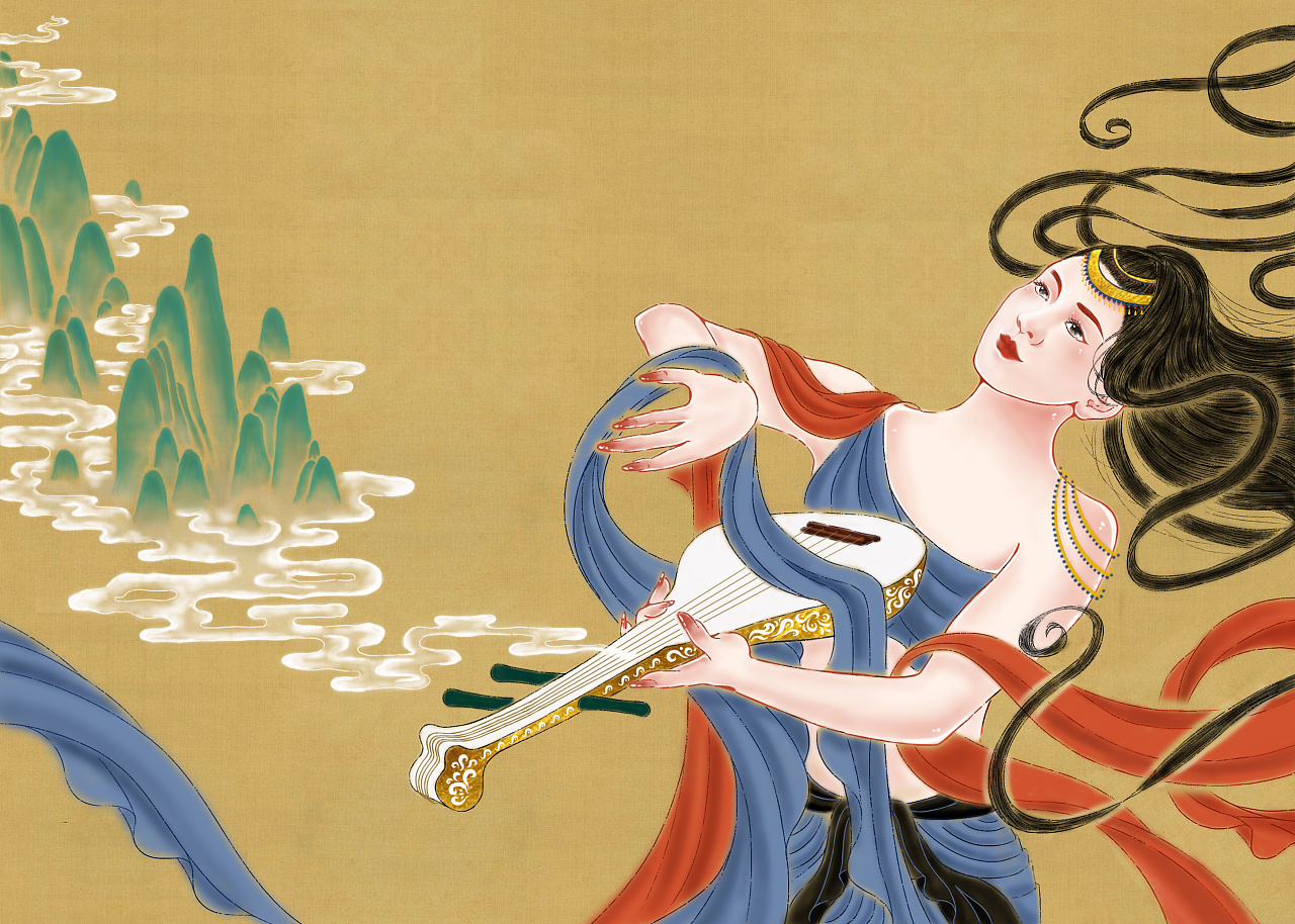 飞天琵琶|插画|艺术插画|人鱼泡泡9 - 原创作品 - 站酷 (zcool)
