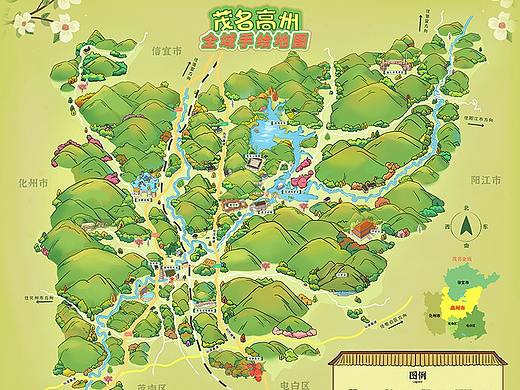 高州全域手绘地图