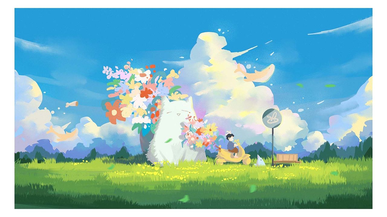 春夏秋冬插画分享