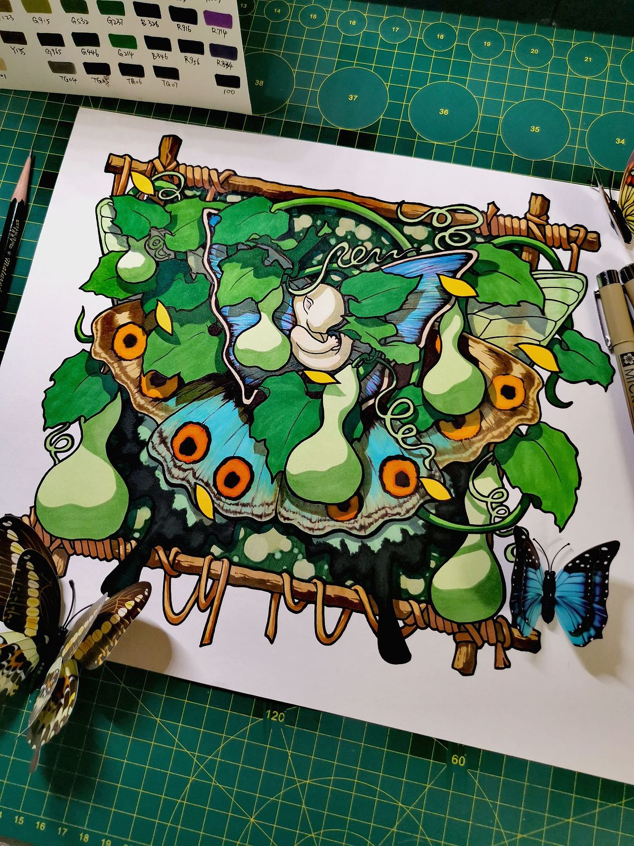 【手绘】喜迎2023 | 福禄满门🔆（图ZMzI2ODYxNjc2） - 创作习作 - 站酷设计师与世无争小洪峰原创素材 - 站酷ZCOOL