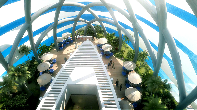 三亚凤凰岛三维建筑漫游设计与制作