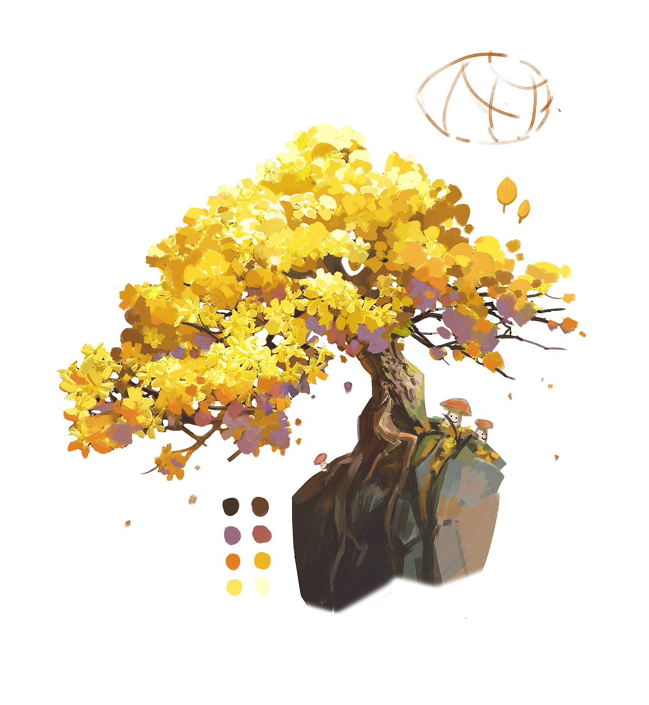 树木第三弹（图ZMjA5OTU0NDY4） - 游戏原画 - 站酷设计师王艺儒_0707原创素材 - 站酷ZCOOL