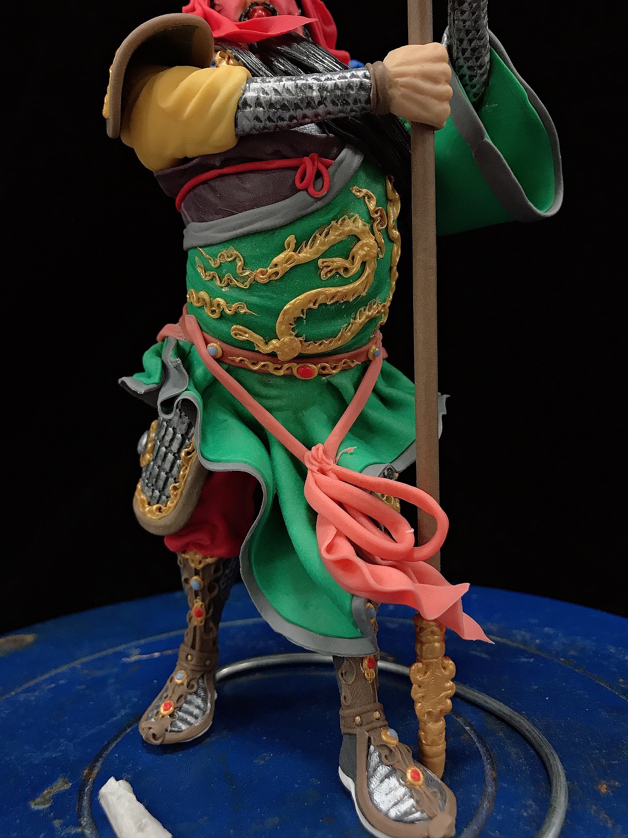 康健面塑作品《关云长》