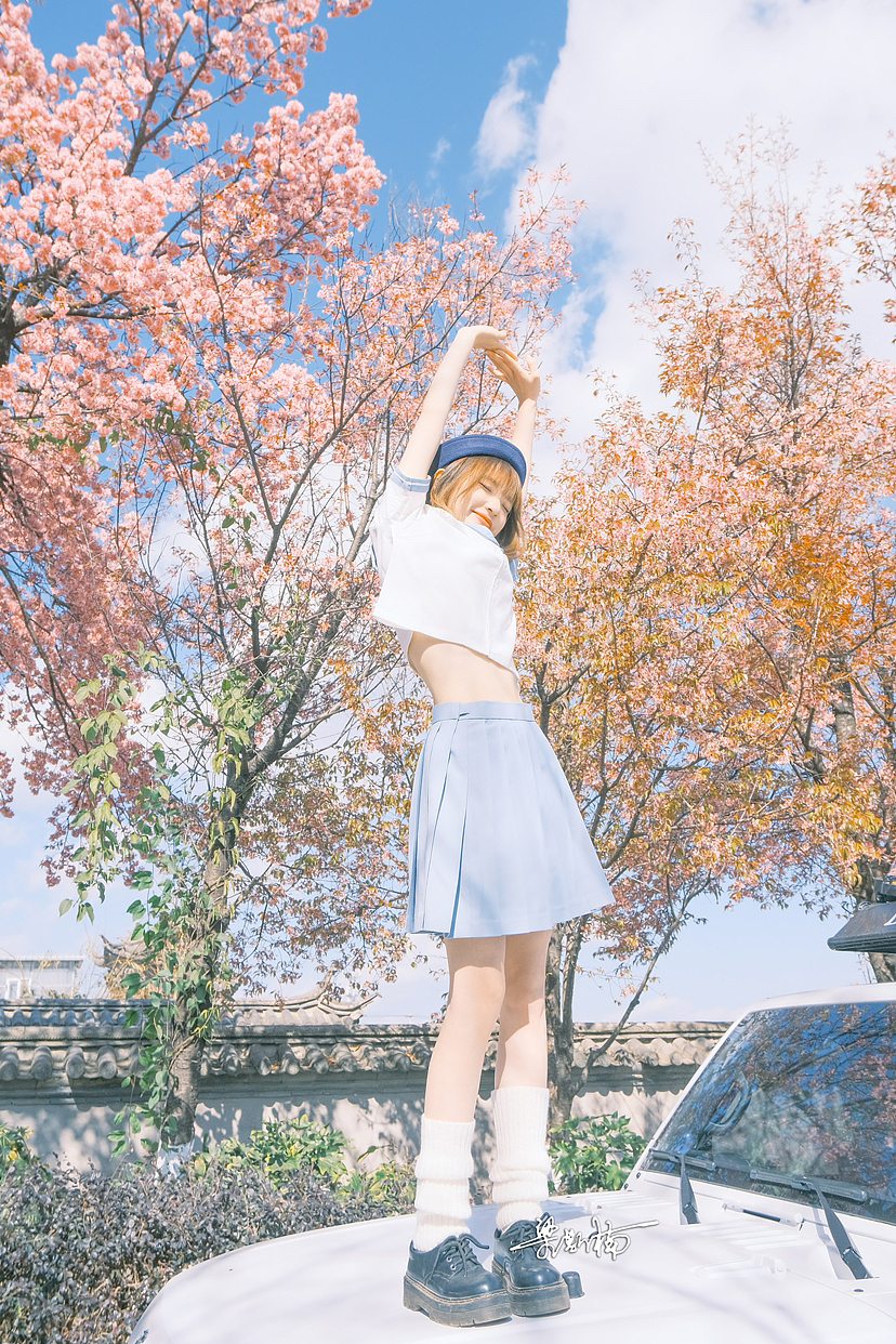 本来只想拍一组樱花,没想到拍的了初恋的感觉