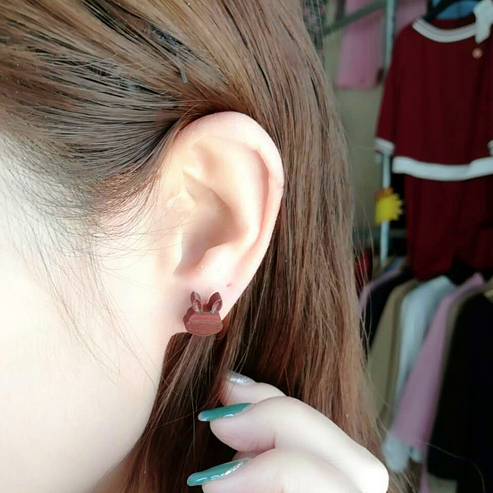 红木耳钉（图ZOTMwOTQ2ODQ=） - 工艺品设计 - 站酷设计师cs122500原创素材 - 站酷ZCOOL