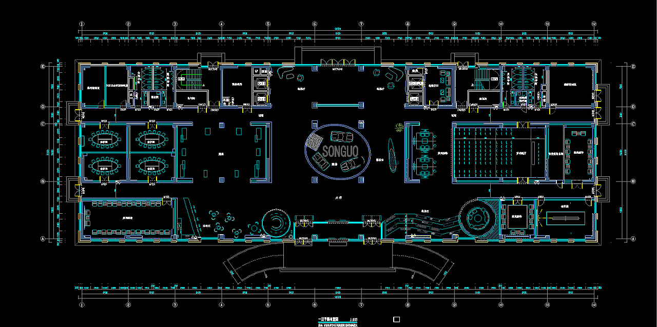 松果汽车展厅施工图