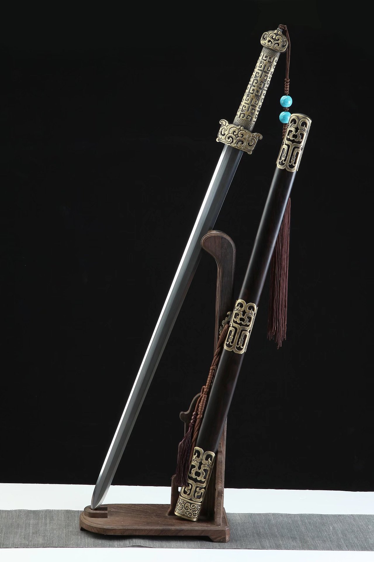 古战国纹中国武侠系列纯铜手柄_和风堂美术刀剑-站酷zcool