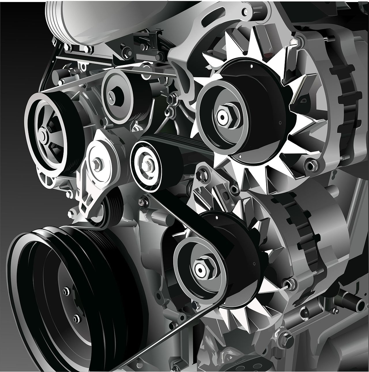 CDR软件作图 发动机