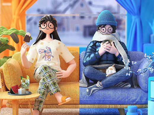 先锋《热浪满屋》取暖器功能性海报设计