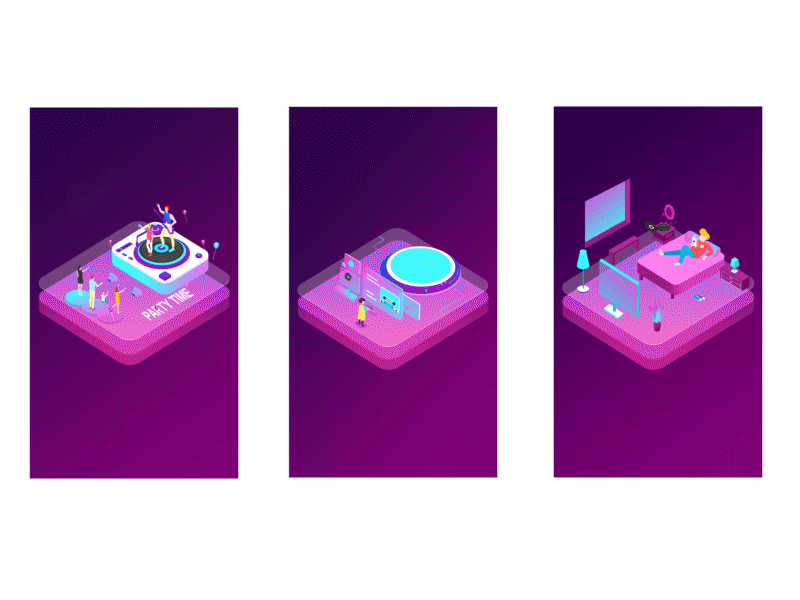 音乐APP2.5D启动页（图ZMTEzNTkxMzMy） - APP界面 - 站酷设计师居居ST原创素材 - 站酷ZCOOL