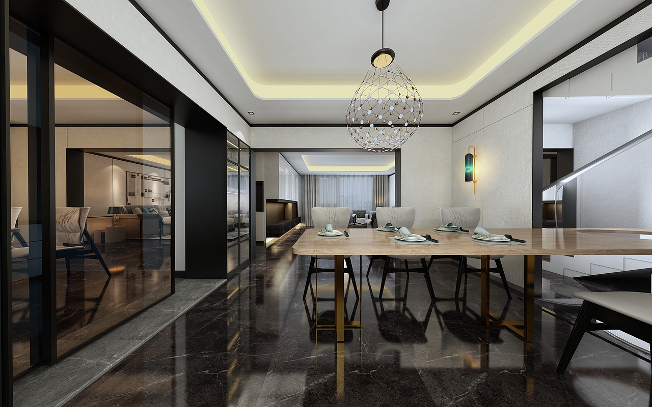 別墅裝修（輕奢）（圖ZMjA4MjgyNTY0） - 家裝設(shè)計(jì) - 站酷設(shè)計(jì)師西林阿莫原創(chuàng)素材 - 站酷ZCOOL