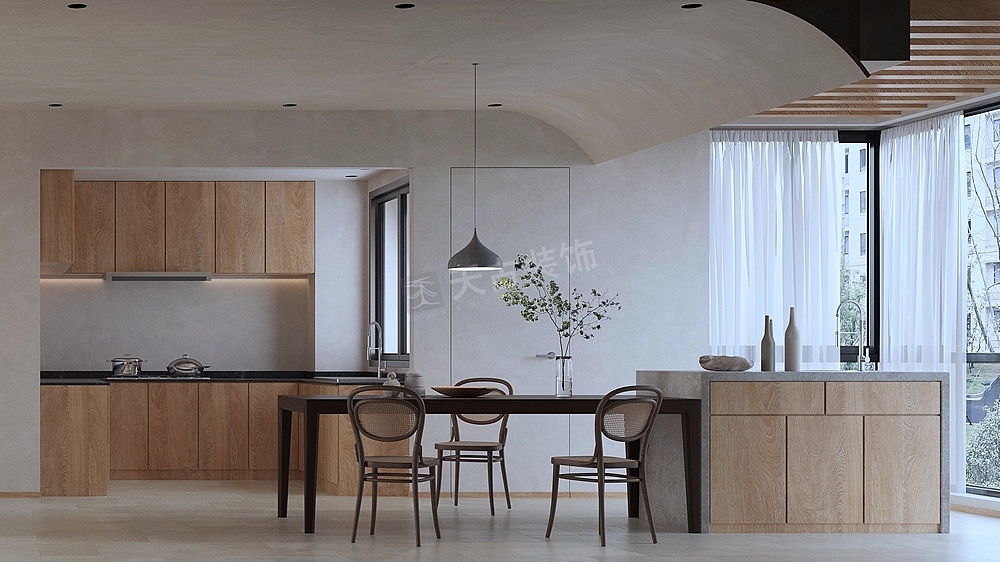 龙湖昱湖壹号大平层装修,现代极简自然风格设计赏析